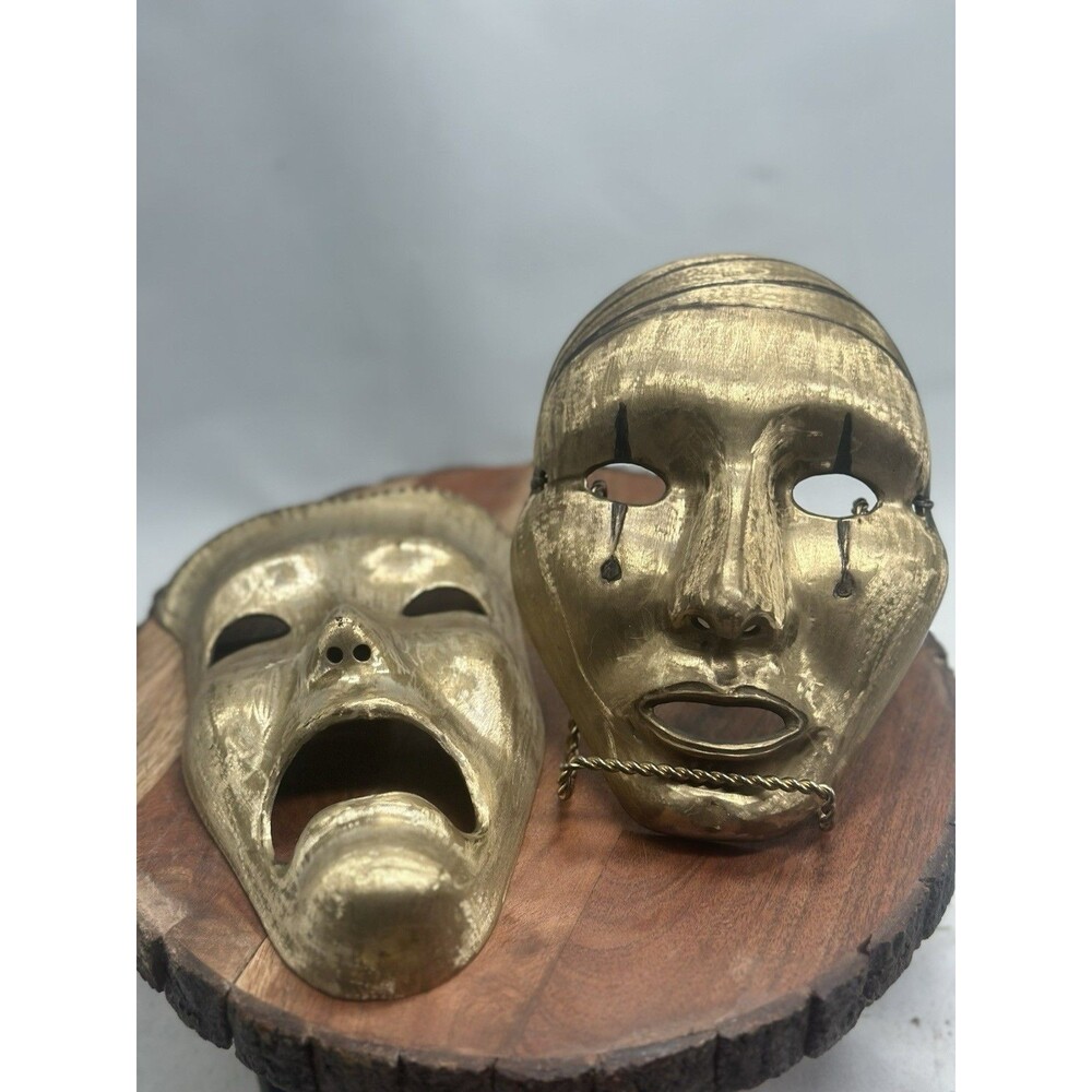 Brass Comedy Tragedy Laugh Now Cry Later Masks Wall Decor Theater